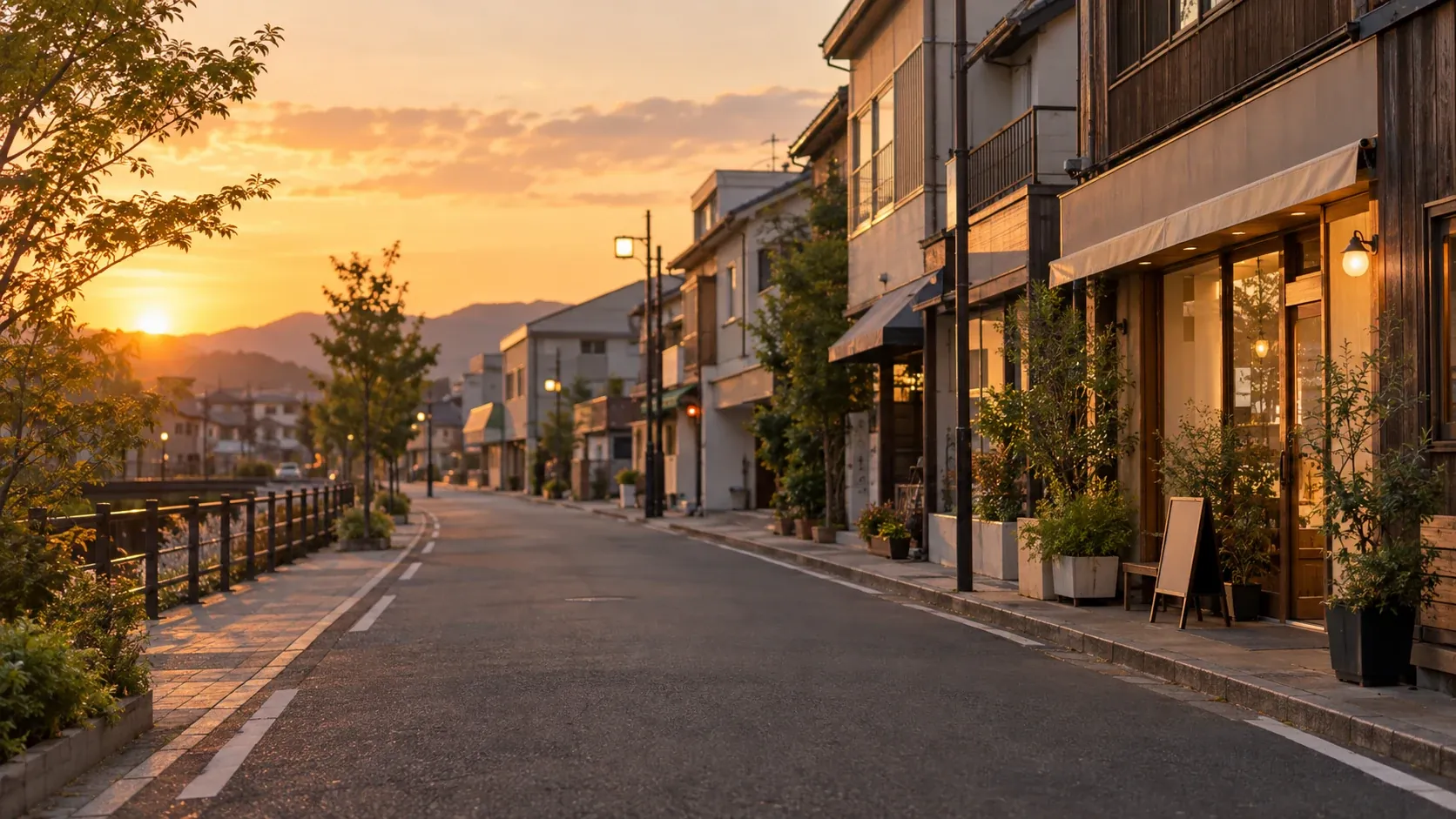 夕暮れの街並みのイメージ