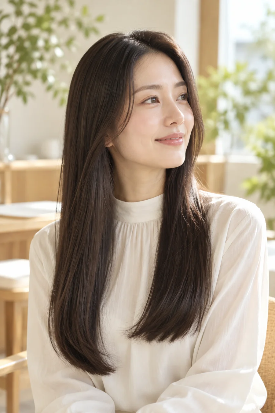ストレートヘアの生成イメージ